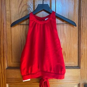 Aritzia Wilfred Red Halter with Open Back Size XS NWT